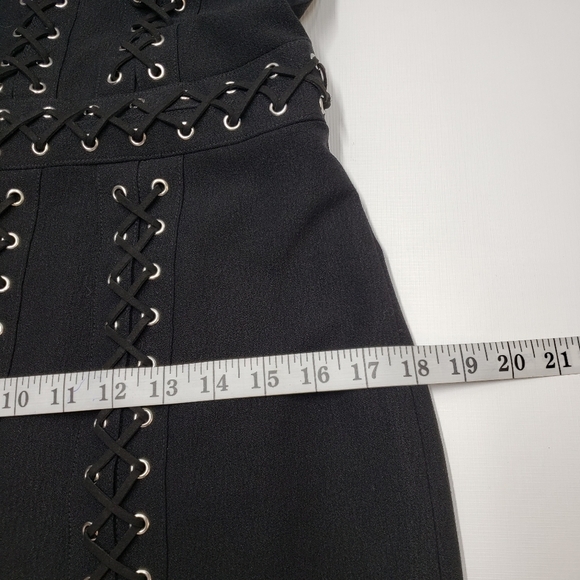 Bebe X Naven Black Bustier Lace up  Bodycon Dress Size 8 - Picture 12 of 15